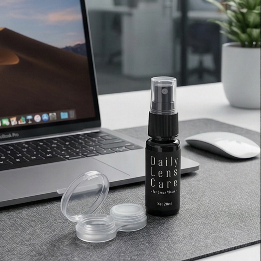 Smudge-out on desk with laptop